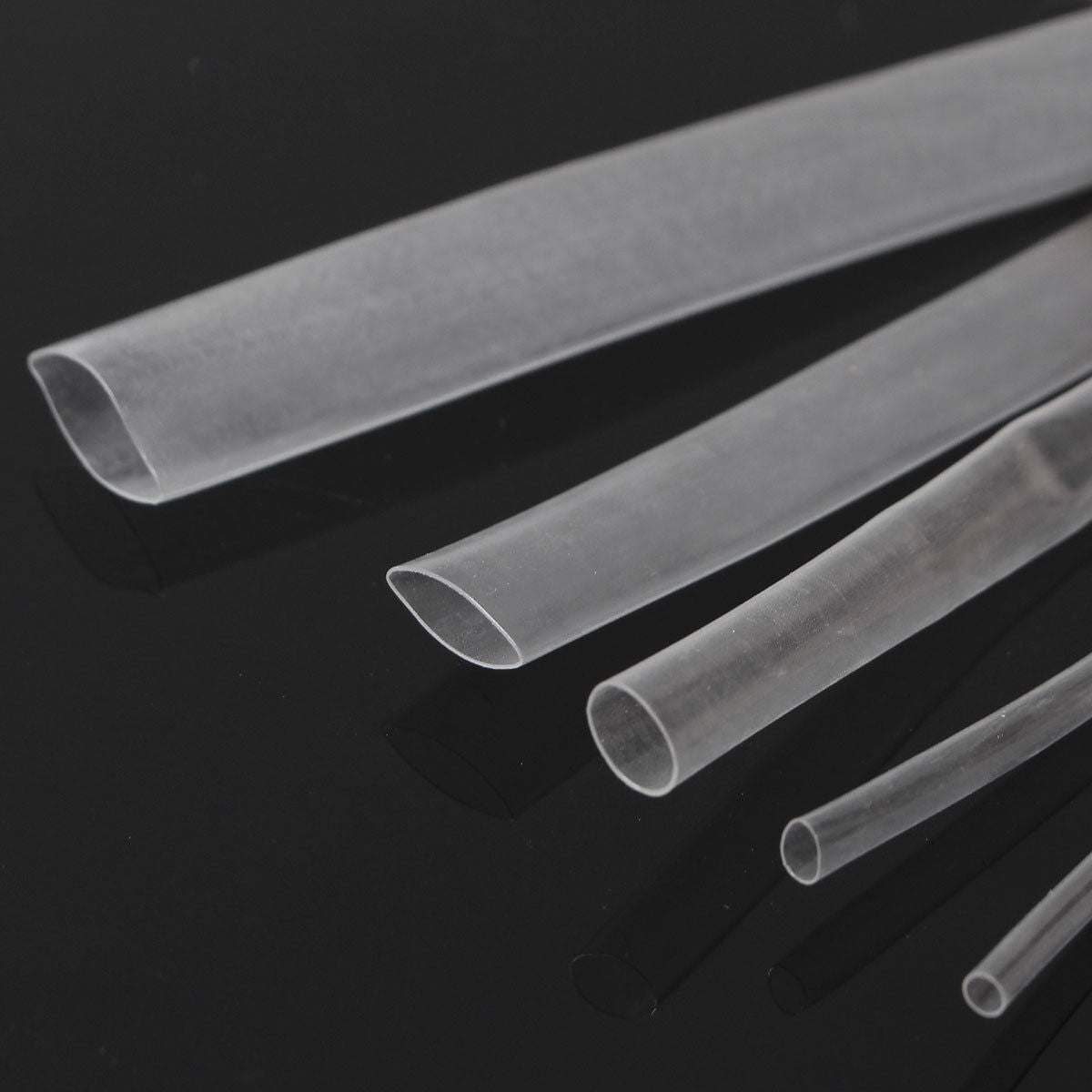 5pcs 1m  2:1 Heat Shrink Tubing Polyolefin Transparent Tube Sleeving Set