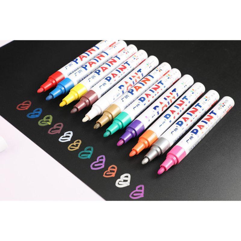 12PC Oil-Based Paint Markers Pen Quick Dry Bright Color for Photo Album Graffiti