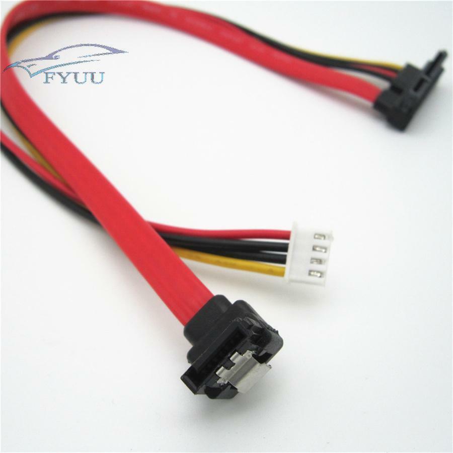 30cm 90° 22P SATA 7+15P 22pin to SH 2.0 4pin SATA HDD Hard Disk Data Power Cable