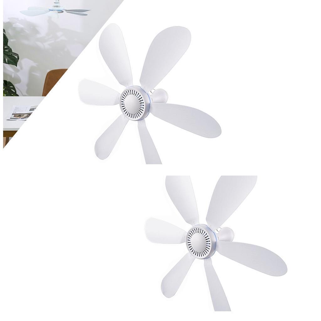 2Pcs Portable Mini USB Ceiling Fan Hanging Fan USB Power Air Cooler Quiet Office