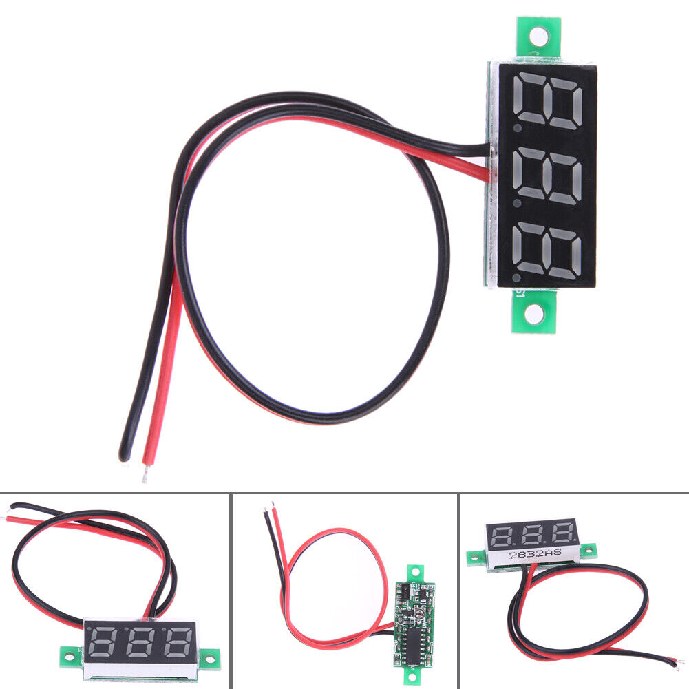 0.28inch LCD Two Wire 2.5-40V Red LED Digital DC Voltmeter Panel Meter