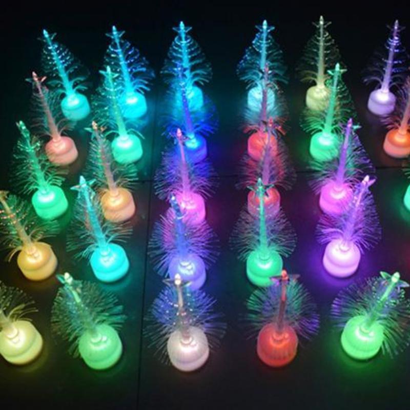 Mini Ins Color Changing Christmas Xmas Tree LED Light Lamp Home Party Decors