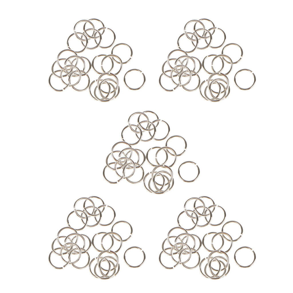 100 lot DIY Sterling  Jump Rings Bracelets 6mm Split Rings Key Chain