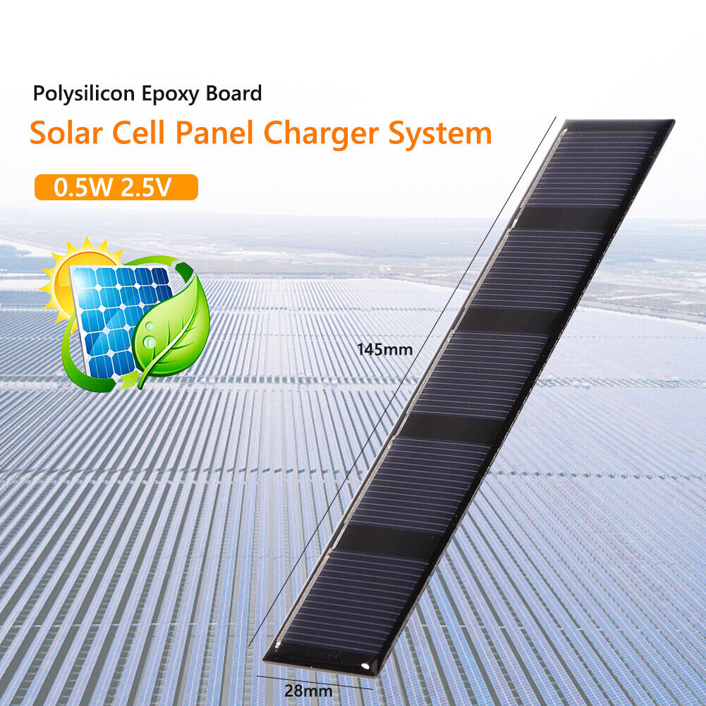 0.5W 2.5V Power Bank Charger System Solar Cells Battery Outdoor Solar Panel