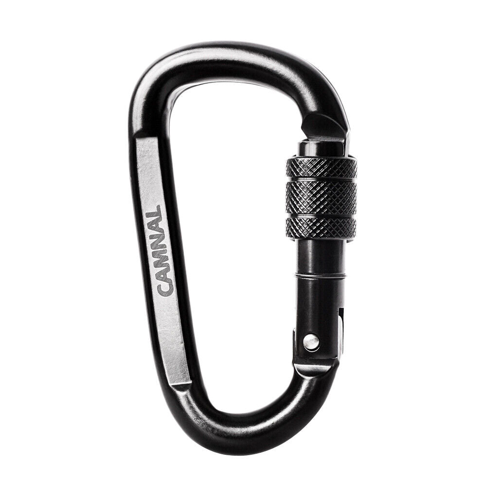 2 Pieces 30KN  Carbon Steel Screw  Outdoor Climbing Carabiner