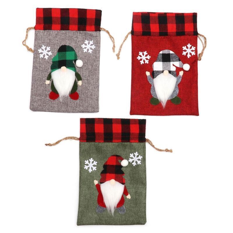 Christmas Gnome Gift Bags 3 Pack Snowflake Gnomes Home Baby Shower Wedding Party