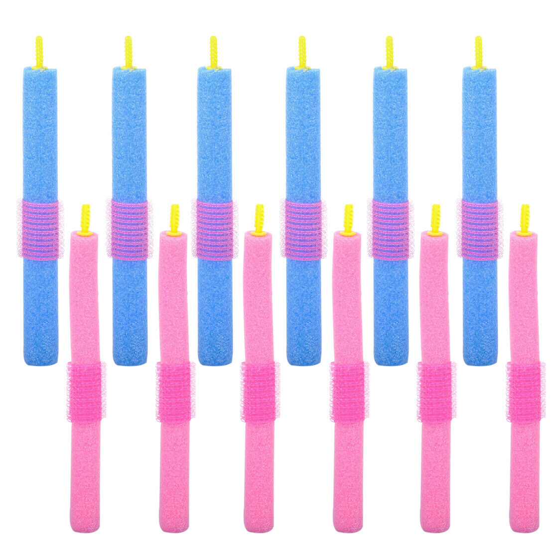 12x Foam Sponge Hair Roller Curler Maker Soft Twist Cling Strip Stick Styling Li