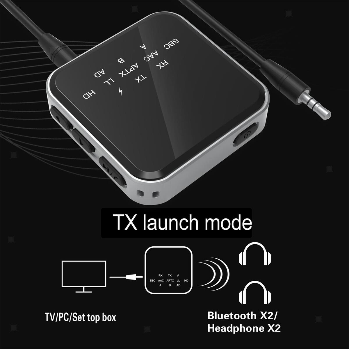 Transmitter Receiver Audio Adapter , LL HD Adaptive AUX Accessory