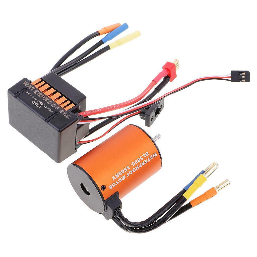 Upgrade Waterproof Brushless 3650 3500KV +60A ESC Combo /10 RC Car