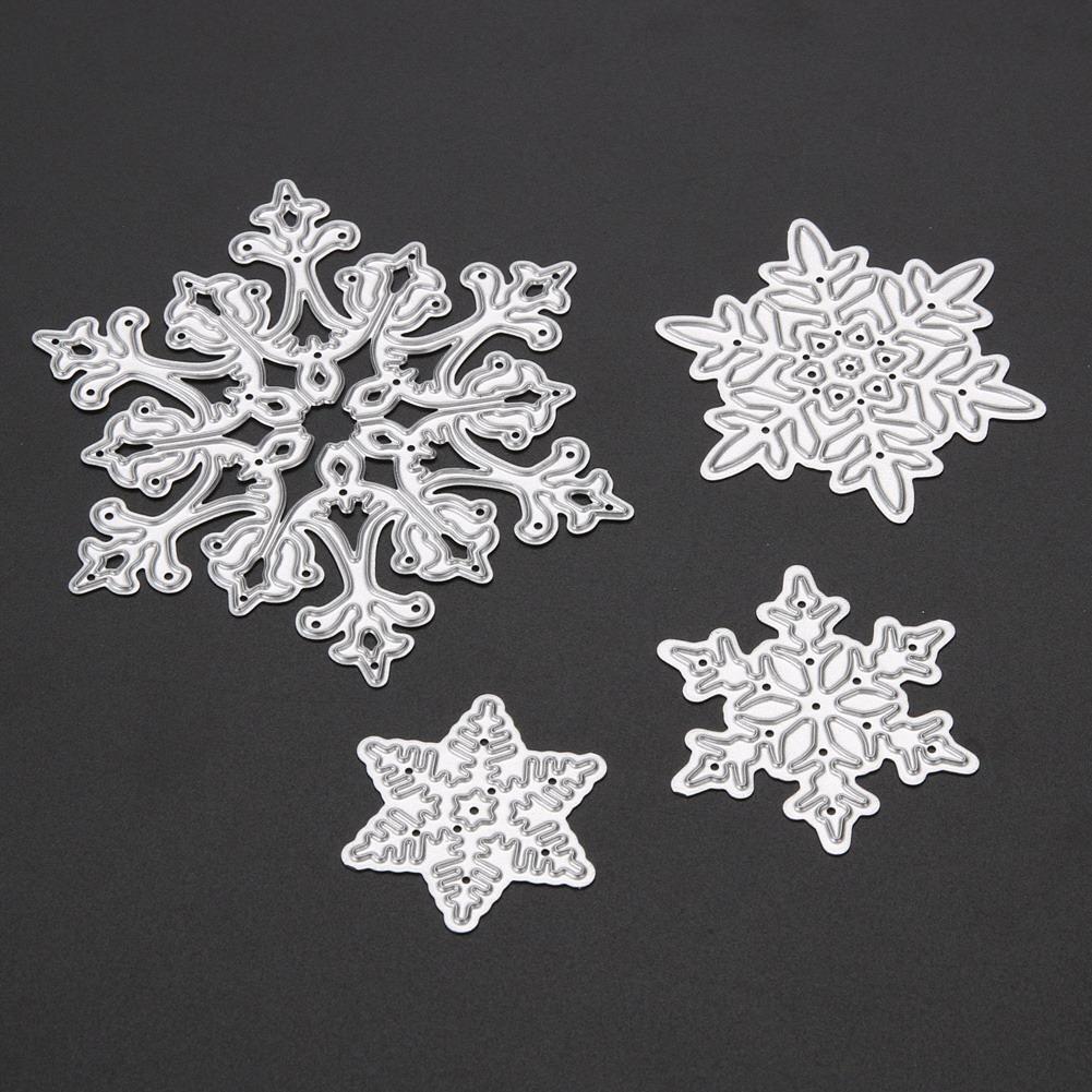 4pcs Christmas Snowflake Scrapbooking Album Paper Card Diary Hand Craft