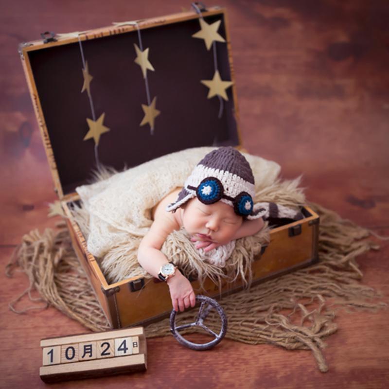 Chunky Burlap Infants Baby Pose Auxiliary Photo Shooting Blanket Posing Blanket