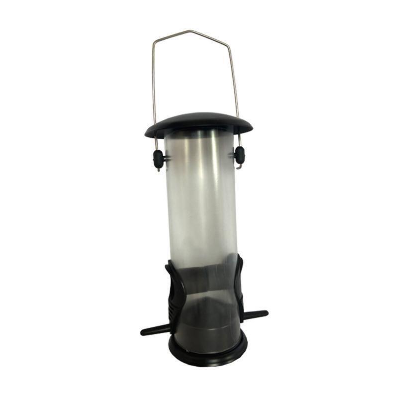 Plastic Bird Feeder Tube Hanging Wild Bird Seed Feeders Double Feeding Ports