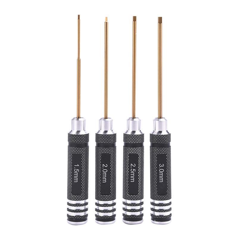 4-Pack Hex Screw Driver Set 1.5mm 2.0mm 2.5mm 3.0mm Allen Wrench Key Screwdriver