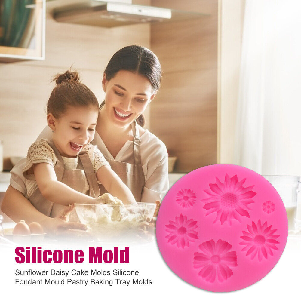 Sunflower Daisy Cake Molds Silicone Fondant Mould Pastry Baking Tray Molds