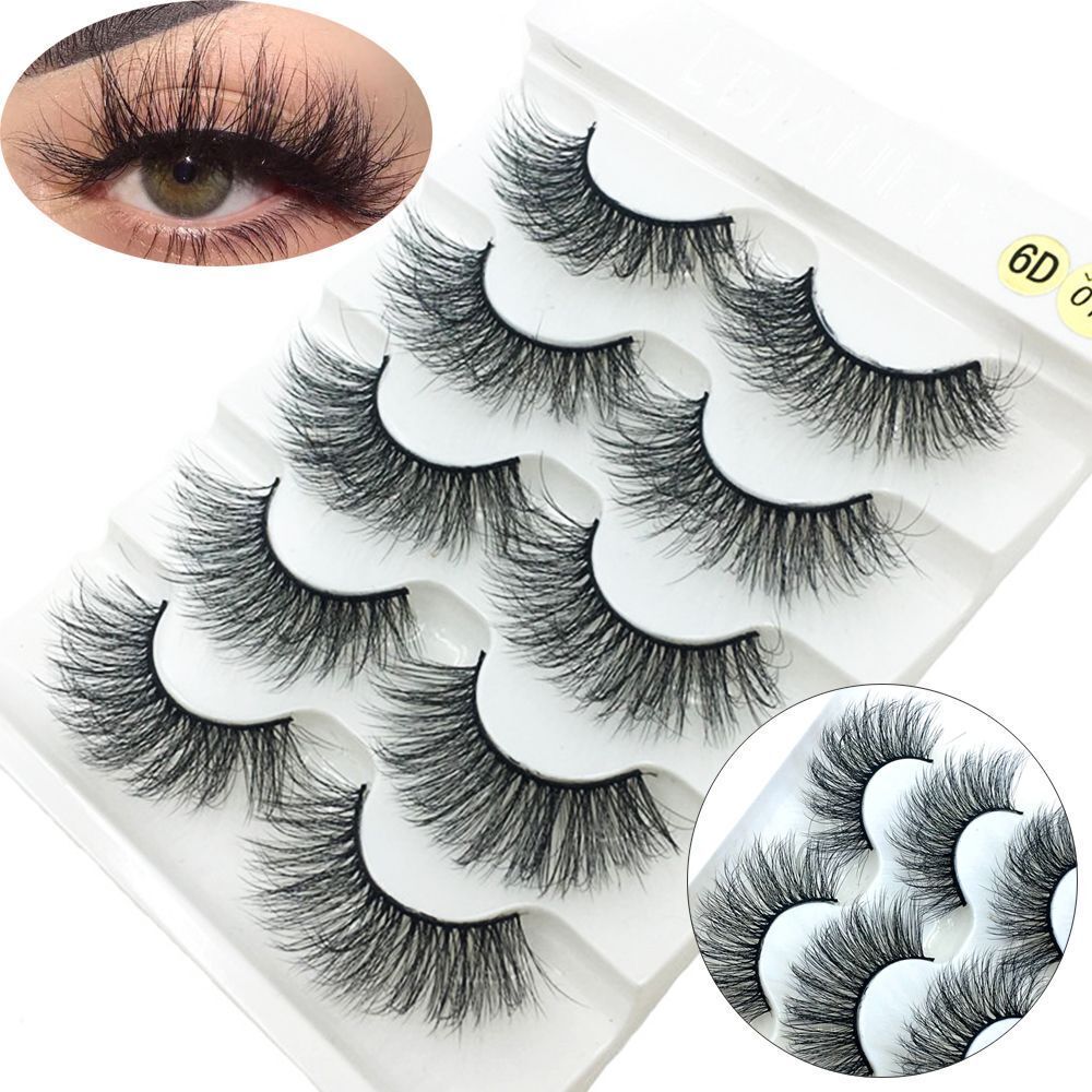 Multilayers Crisscross False Eyelashes 6D Faux Mink Hair Eye Lash Extension