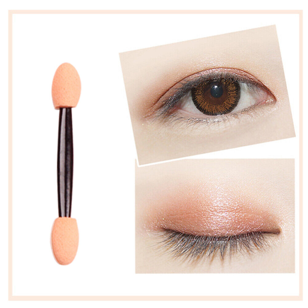 50pcs Pro Sponge Stick Eye Shadow Cosmetic Double-head Eyeshadow Brushes
