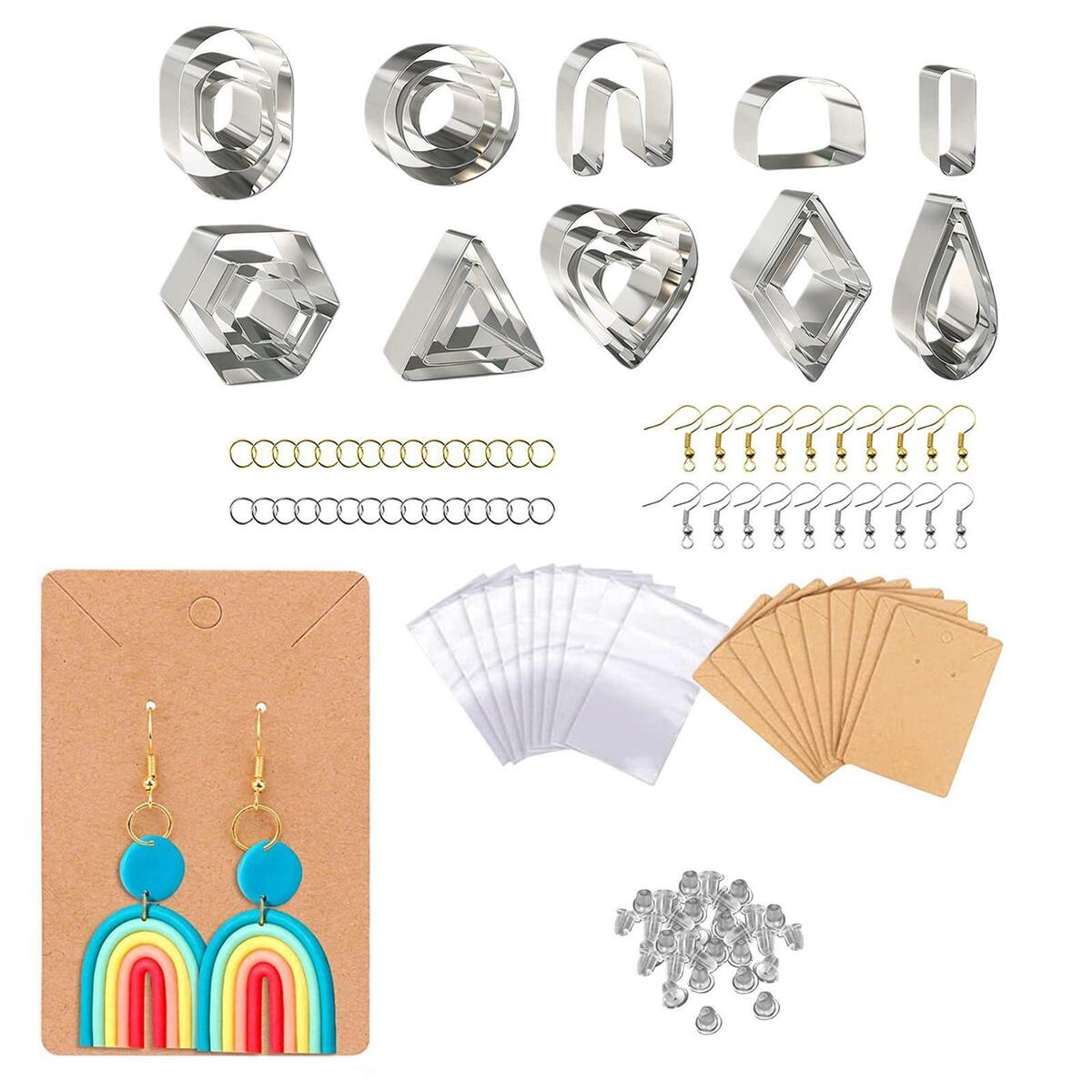 Polymer Clay Cutters Stainless Steel DIY Earring Cutting Mold Jewelry Making