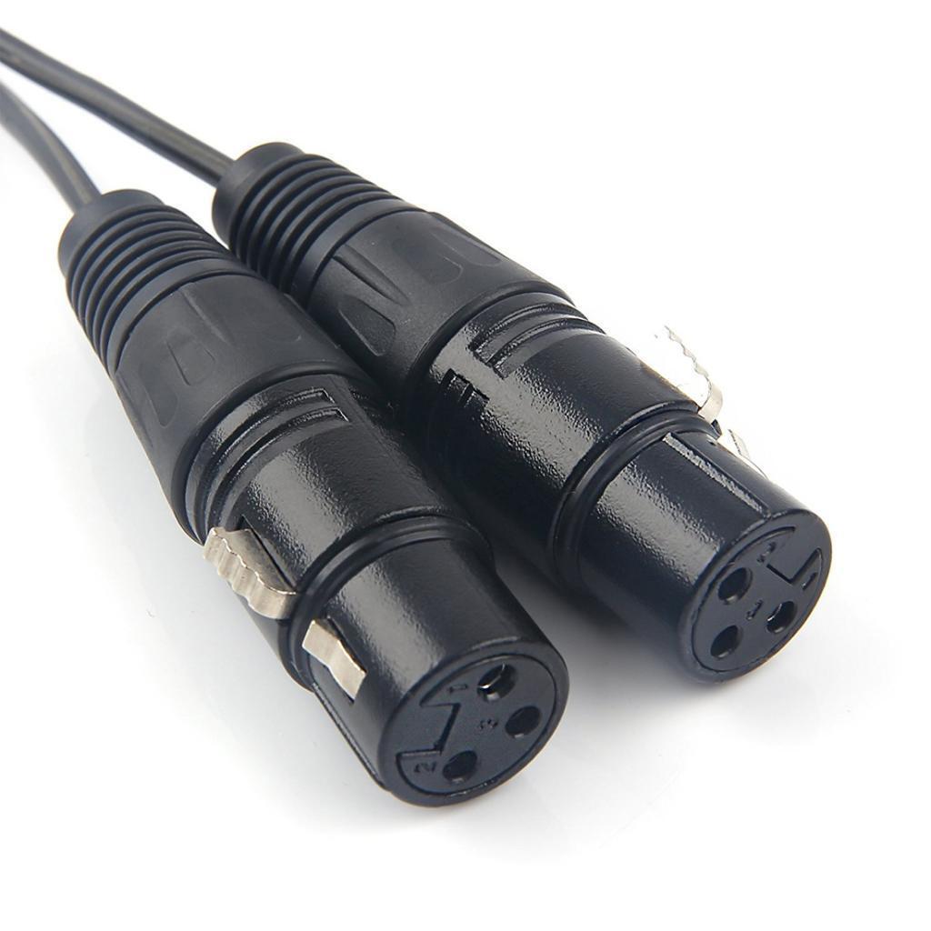 3.5mm (Mini) 1/8" TRS Stereo  to 2 Dual XLR  Adapter Cable Cord