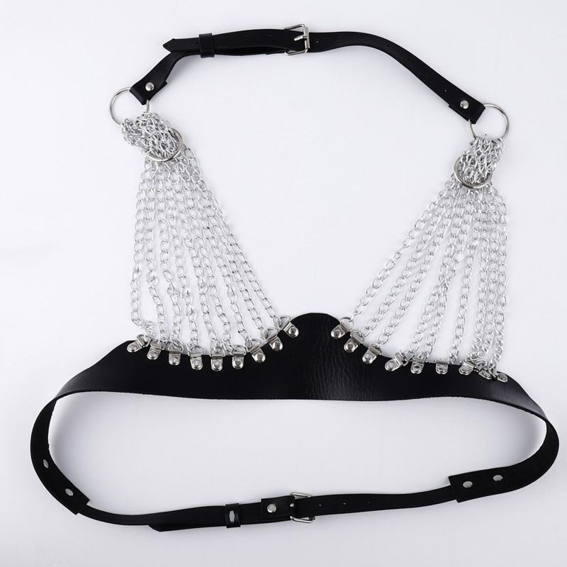 Multilayered Chest Chain Tassel Body Chain Bra Caged Harness Body Jewelry