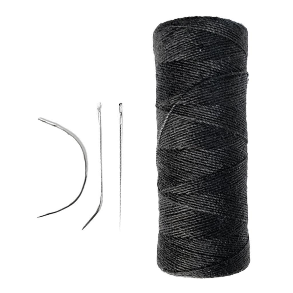 Cotton Hair Track Weft Weaving Sew Decor Thread for Hair Extensions Black