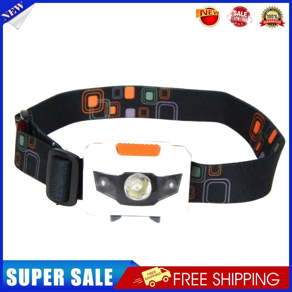 300LM Mini Super Bright Headlight R3 + 2 LED 4 mode white orange