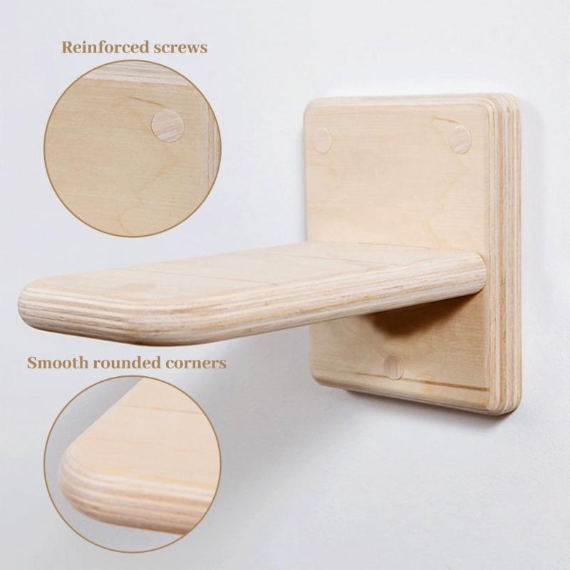 Interesting Cat Climbing Shelf Wooden Cat Stairway Gift for Pet Cats Breeder