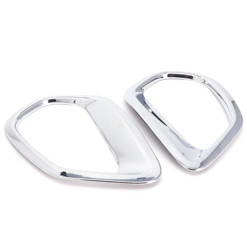 2 Pcs Chrome Car Back Rear Fog Light Lamp Cover Trim For Mitsubishi Outlander