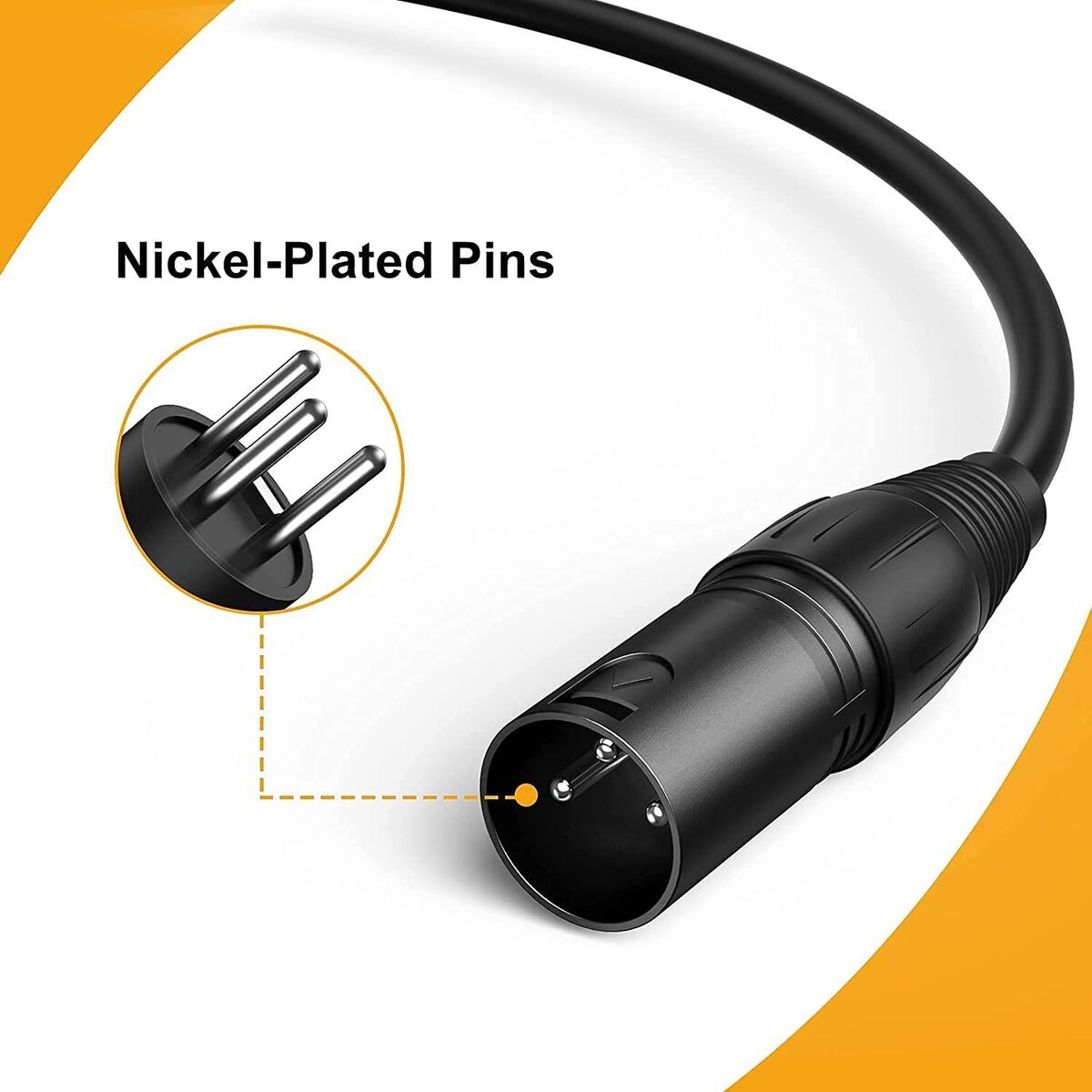 Shielded Male to Dual Female Microphone Line XLR Splitter Cable Y-Splitter