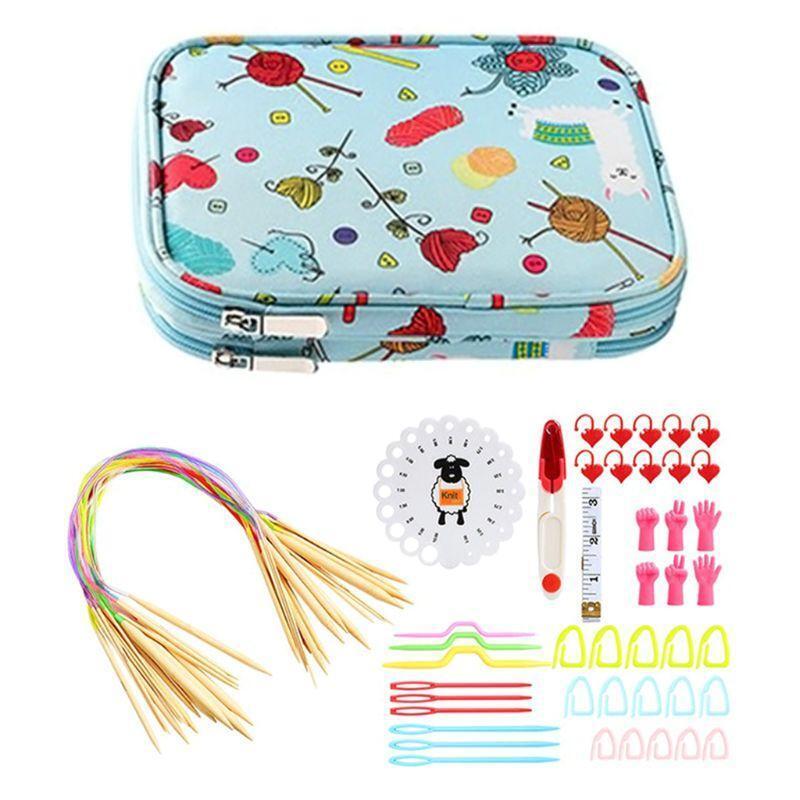 60cm Circular Knitting Needles Set Scissors Measure Ruler DIY Yarn Craft Weave