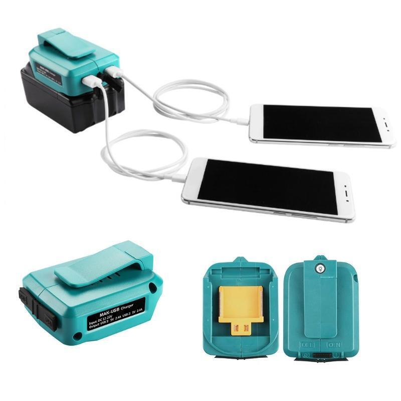 Wearproof Charger Tool Dual USB Converter Port Adapter for ADP05 Li-Ion Battery