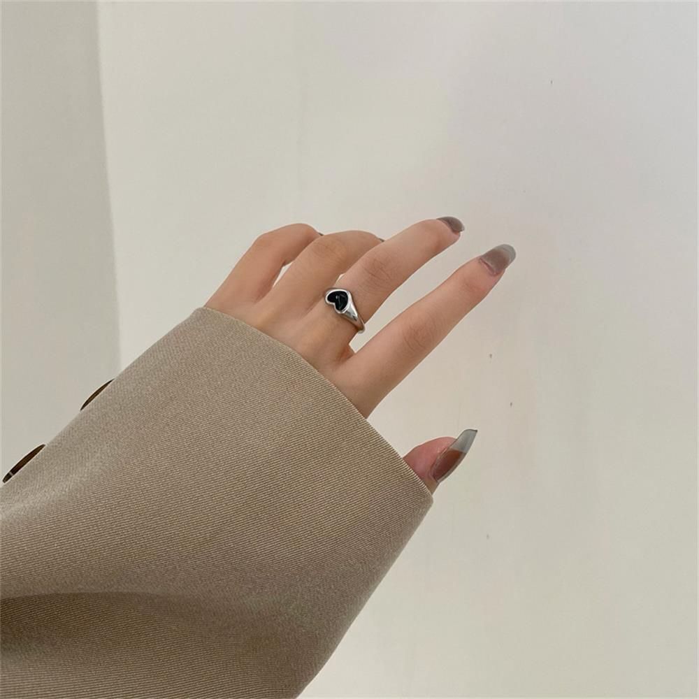 Jewelry Gift Heart Ring Love Ring Opening Design Ring Index Finger Rings