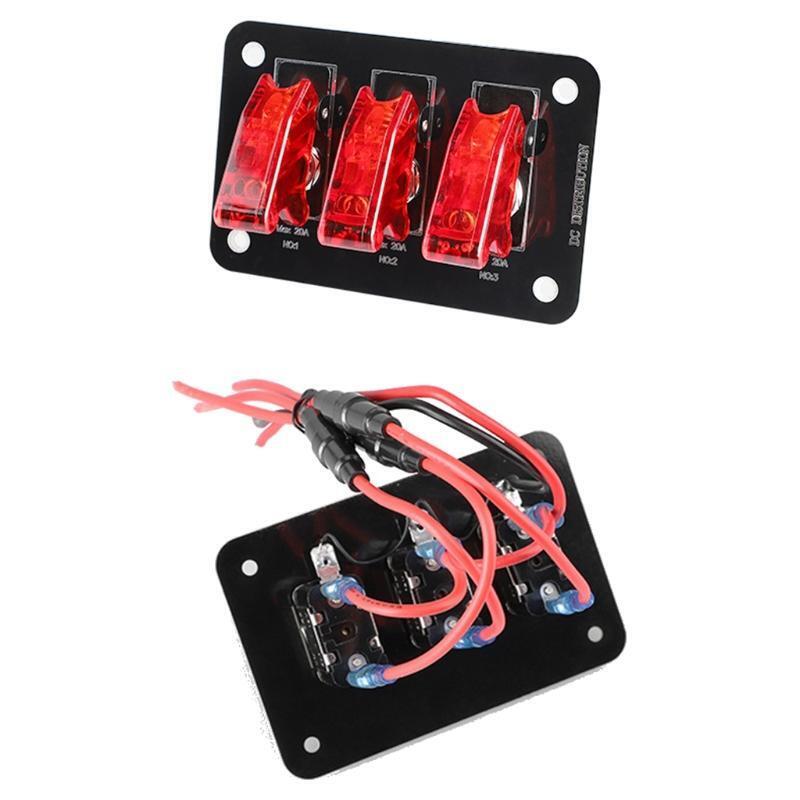 Safe External Power Panel Multipurpose 12-24V Switch Panel with 20A Fuse for Car