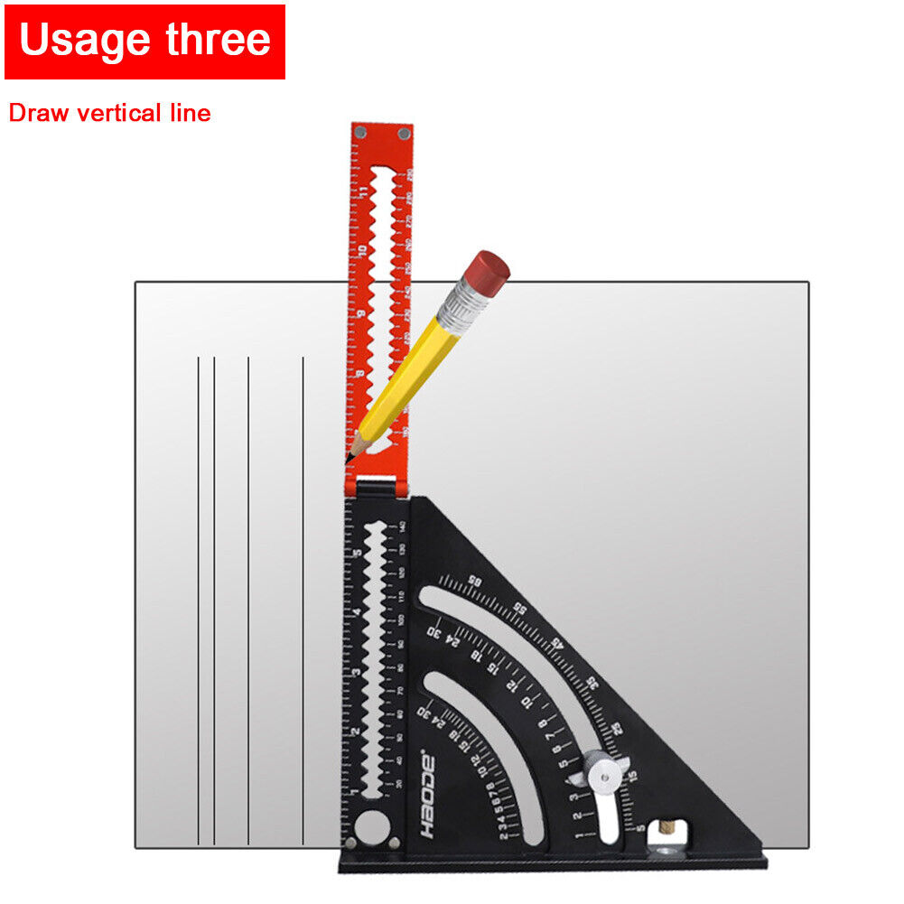 Square Measuring Folding Triangle Ruler Angle Protractor Layout Gauges