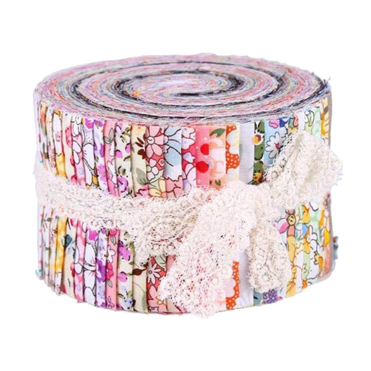 72Pcs  Fabric Strips 2.5 Inch DIY Precut Craft Fabric for Patchwork