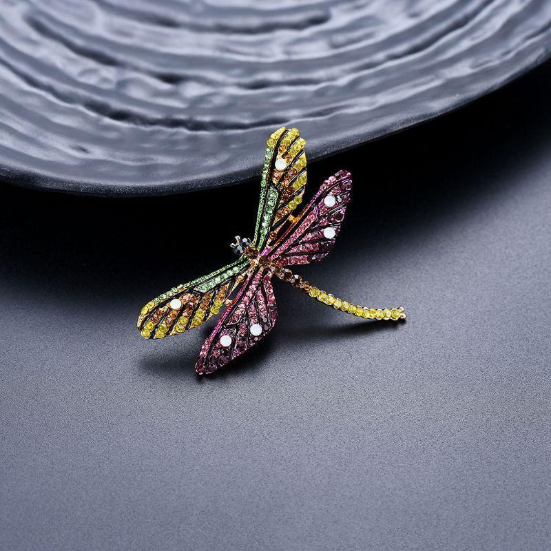 Dragonfly Brooch Insect Colorful Fashion Charms Jewelry Badge Banquet Scarf Pins