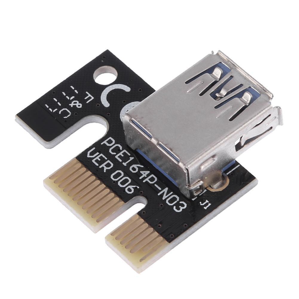 PCI-E Express 1x to 16x Extender Riser Card 6Pin USB3.0 Cable for BTC Miner