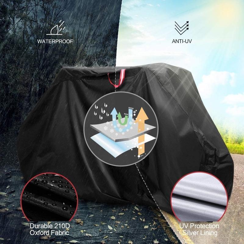 Bike Cover Waterproof 210D OXford Cloth Anti-uv Rain Proof Protector
