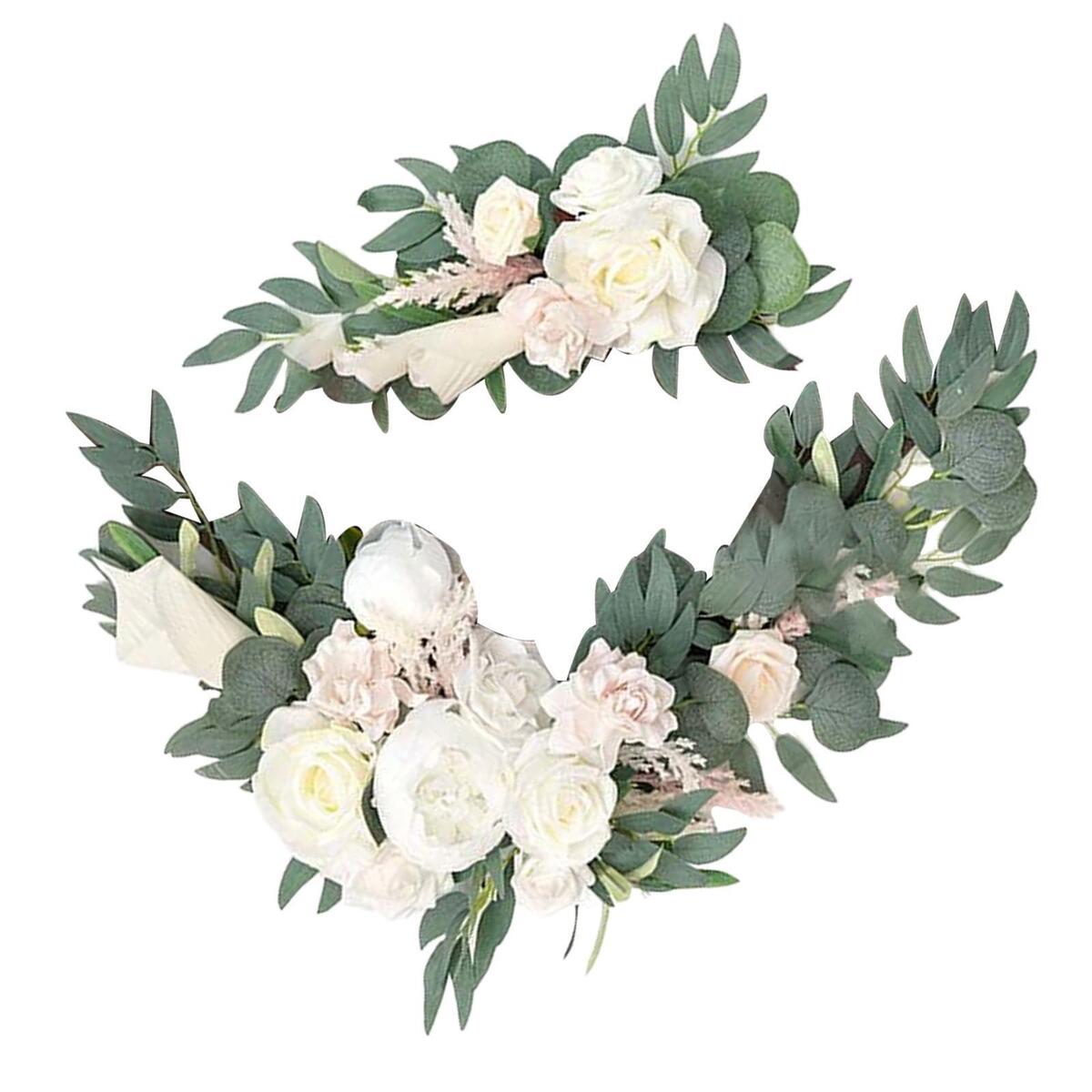 Flower Swag Handmade Wedding Arch Draping Wall Wedding Car Table Decor