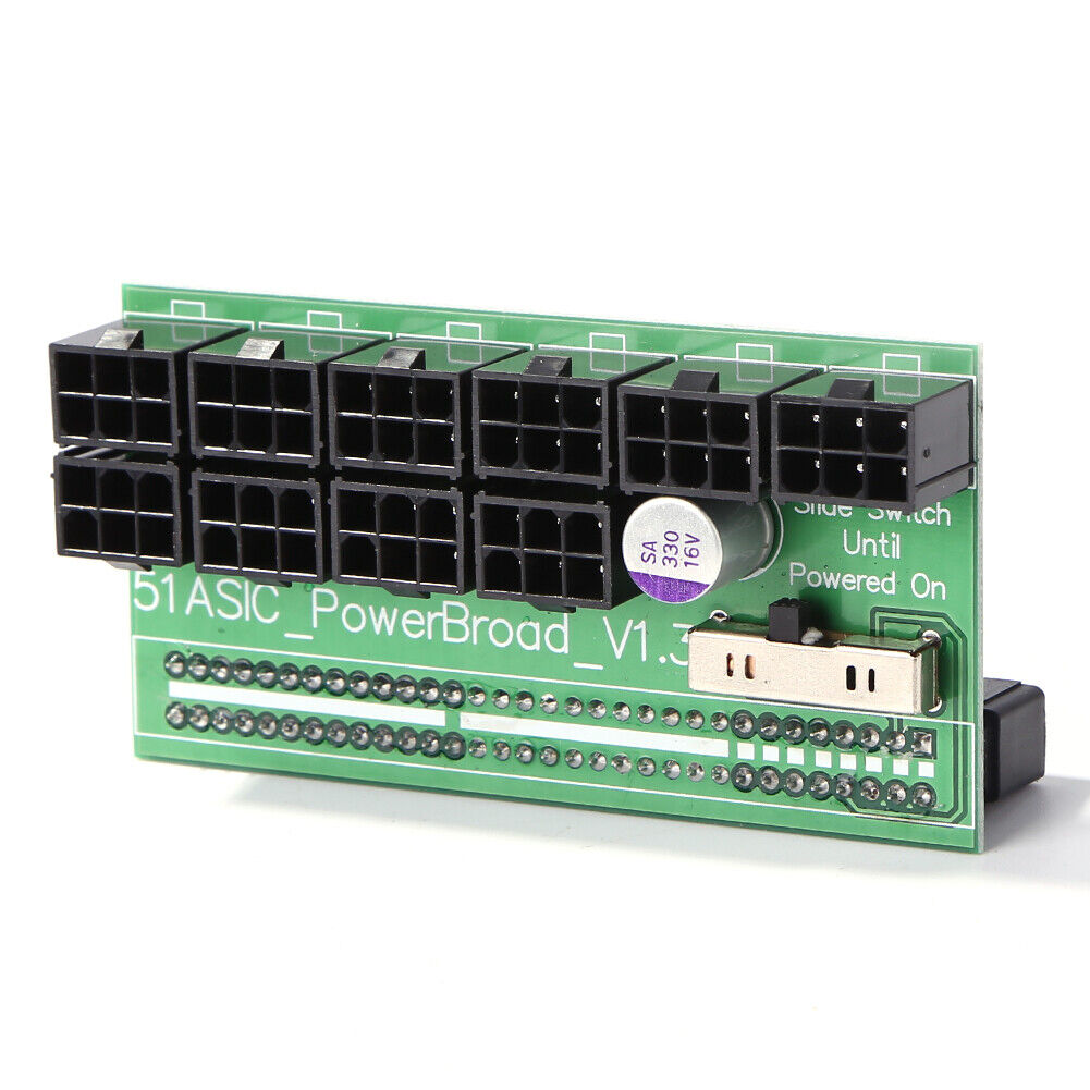 750W-1200W Power Supply Breakout Board 10 Ports PCIe 6 Pin for DPS-800GB A