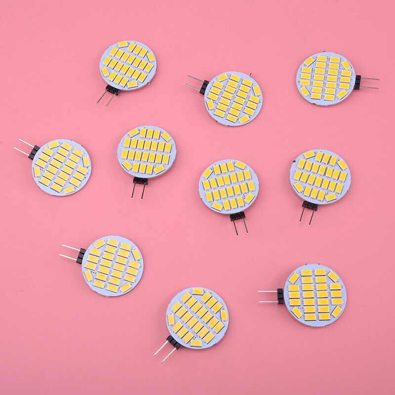 10Pcs G4 5730 24-SMD LED Light Lamp Spot Bulb Warm White 2800-3500K 12V 3W Ld
