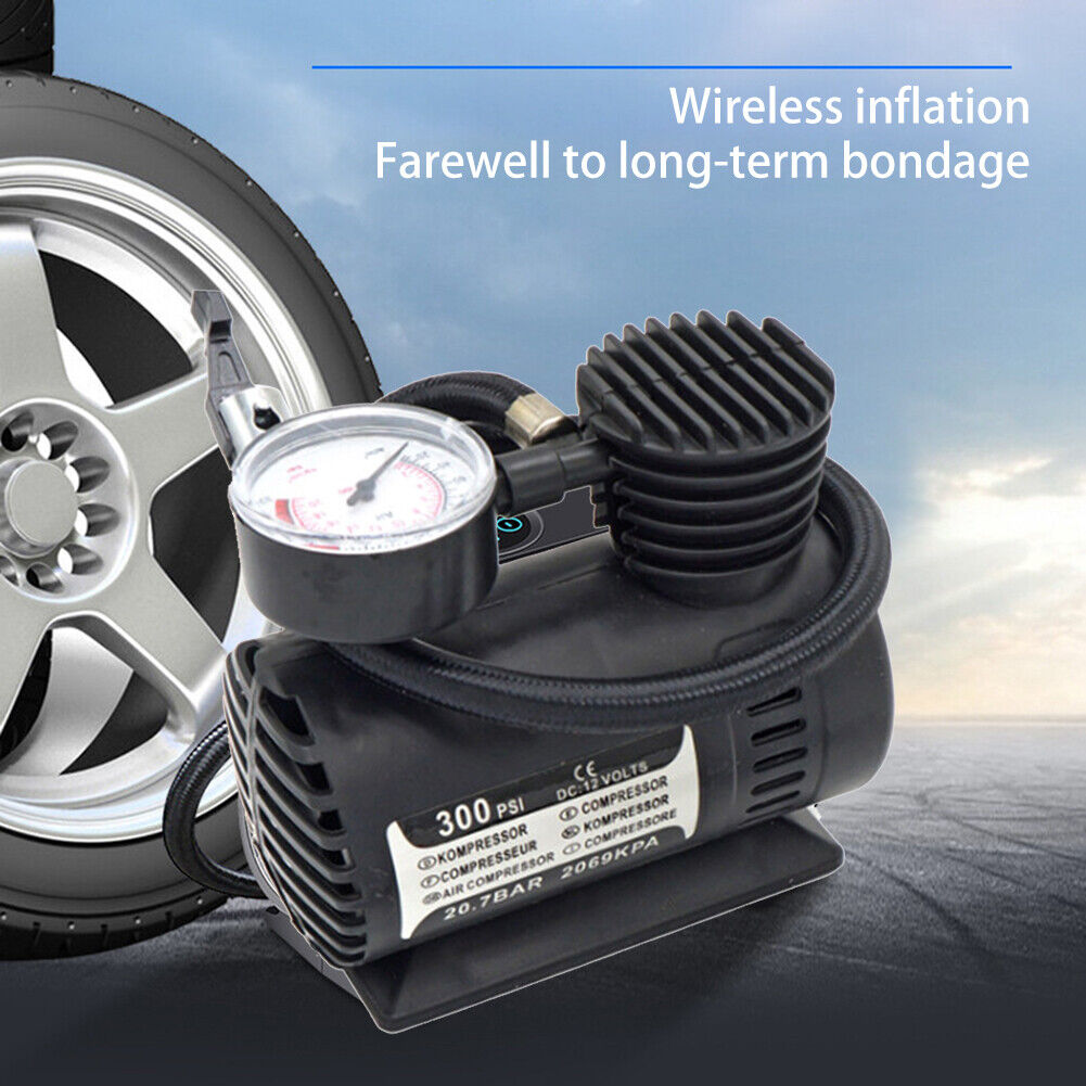 300 PSI 12V Digital Tire Pump Auto Air Compressor Car Tire Inflator Gauge