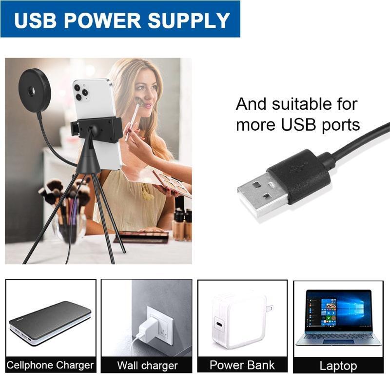 Multi-function Live broadcast Tripod  Desktop Mobile Phone Holder with Fill Ligh