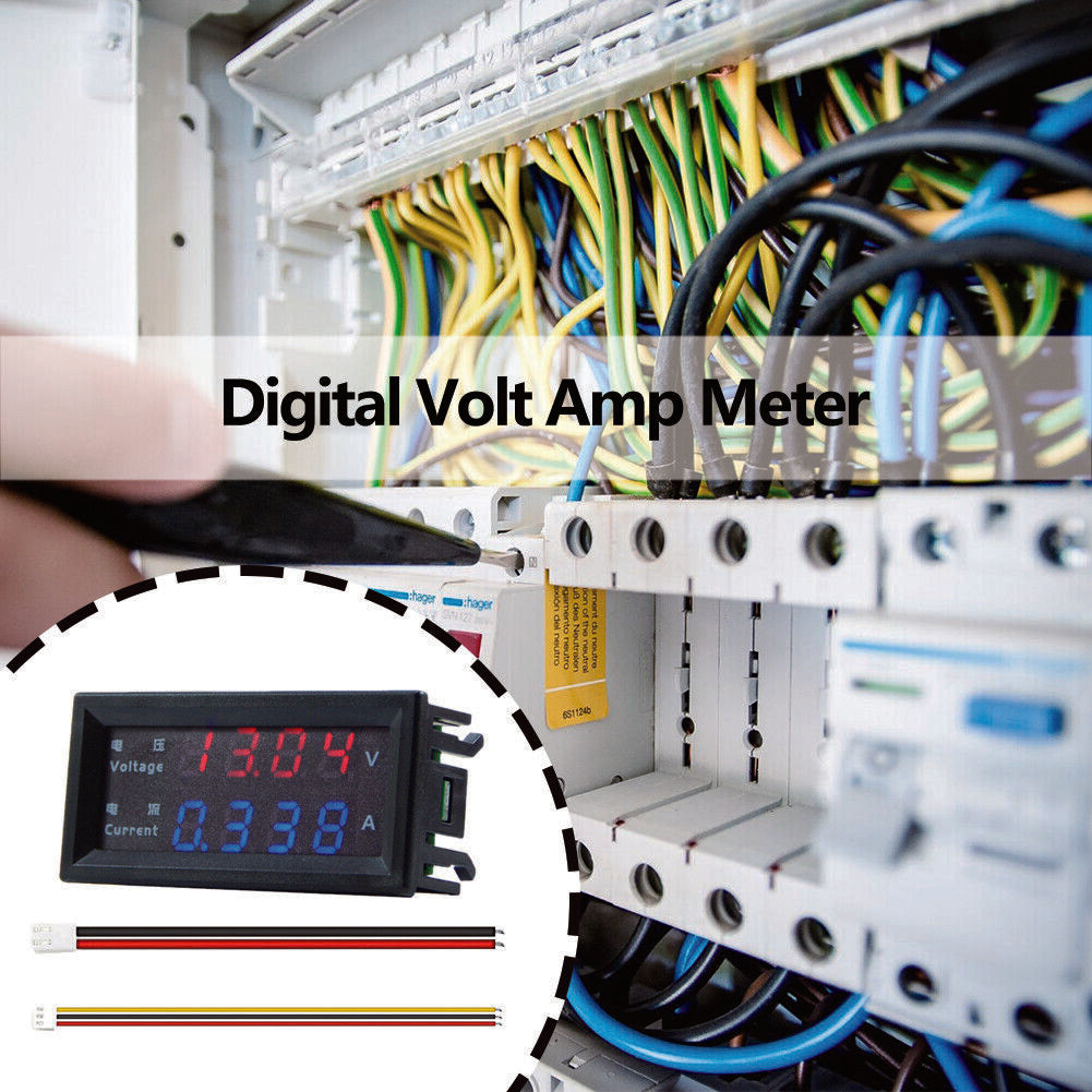 M4430 Digital Voltmeter Ammeter 0.28 inch LED Display Volt Amp Meter (200V)