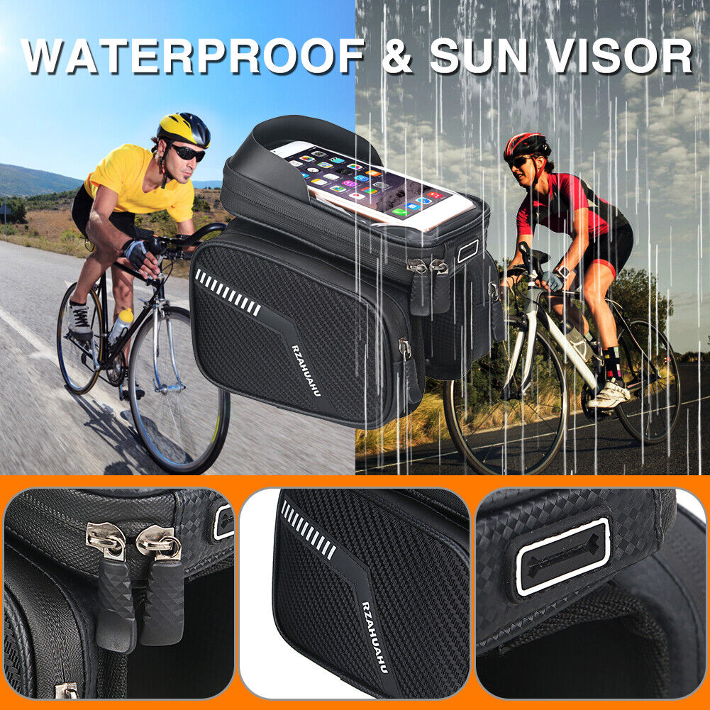 MTB Bicycle Bags Front Tube Waterproof Phone Saddle Pouch Cycling Equipment