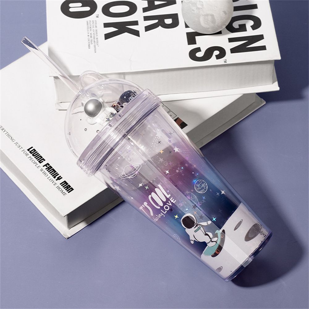 Reusable Drinking Cup Juice Tea Milk Mug Drinkware Double Wall Water Bottle