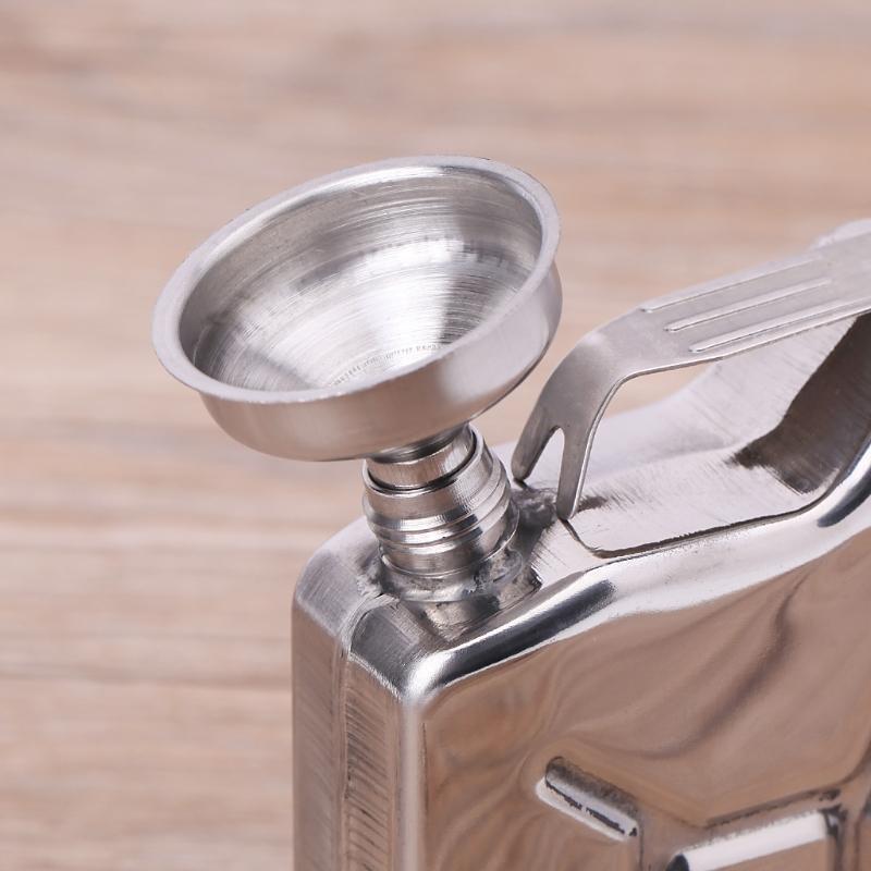 5oz Stainless Steel Jerry Can Hip Flask Liquor Whisky Pocket Bottle Men Gift