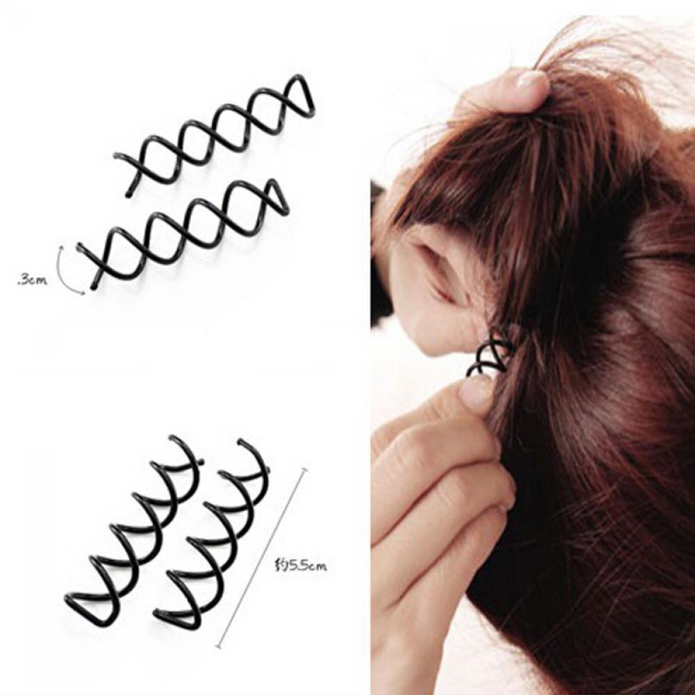 5pairs Cute Women Screw Bobby Spiral Spin Barrette Hairpin Twisted Hair Clip