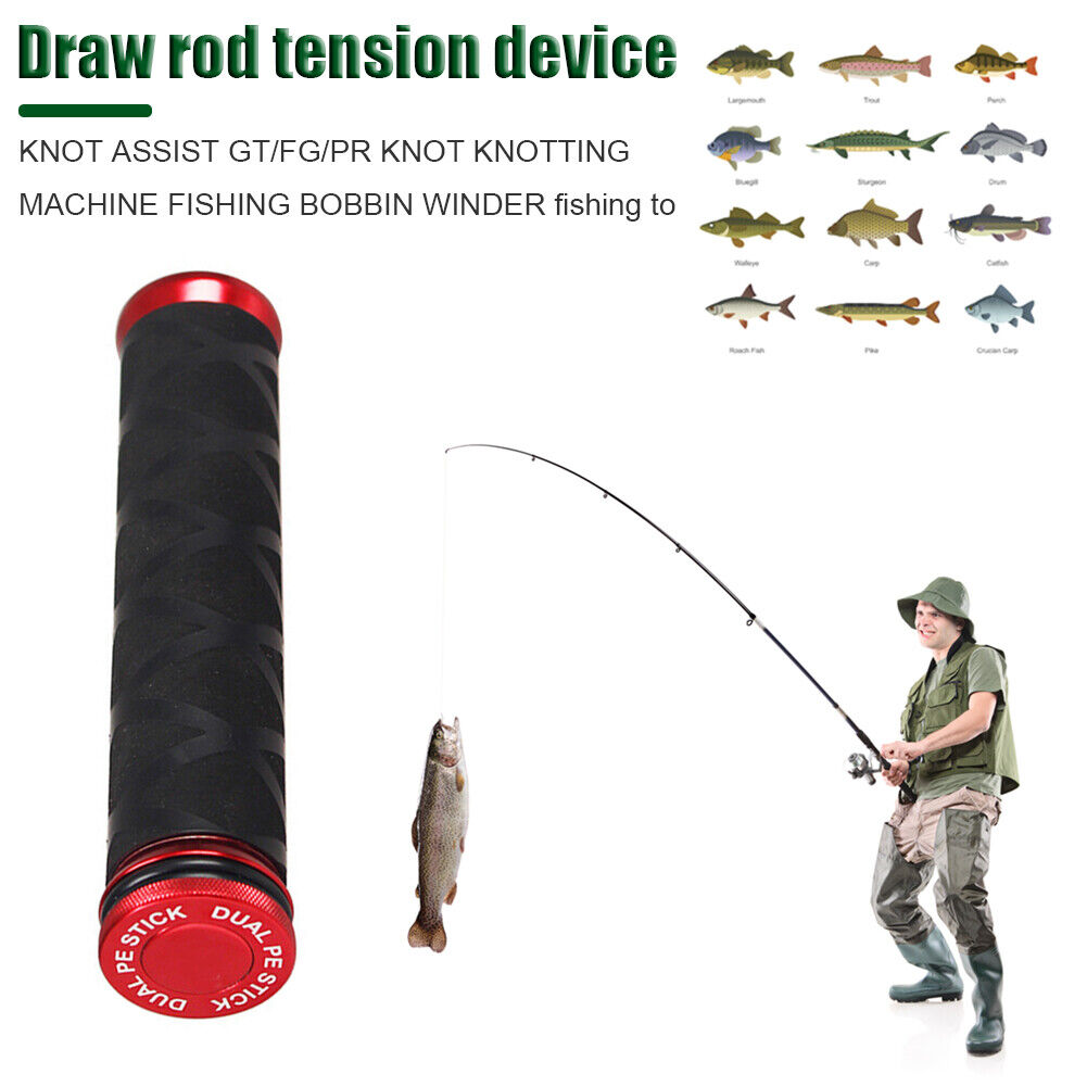 FG GT Knot Assist PE Fishing Line Puller Rod Knotting Device (Red S)