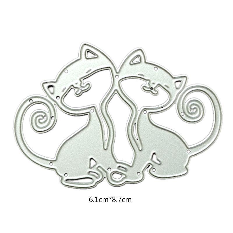 Cats Metal Cutting Dies Scrapbooking Stencil Die Cuts Card Embossing DIY Photo