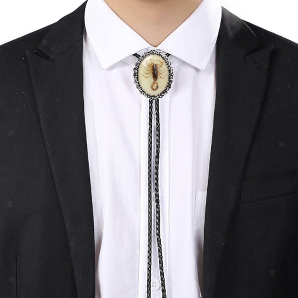 Night  Scorpion Leather  Tie Western Cowgirls Necklace